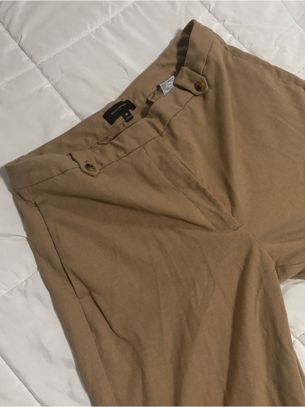 Banana Republic Soft Khaki Slacks Tan Business Casual Pants Women’s 14